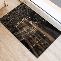 Egyptian God Anubis Rubber Doormat Jackal Headed Deity Ancient Egypt Mythology Gilded