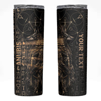 Personalized Egyptian God Anubis Skinny Tumbler Jackal Headed Deity Ancient Egypt Mythology Gilded