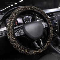 Egyptian God Anubis Steering Wheel Cover Jackal Headed Deity Ancient Egypt Mythology Gilded