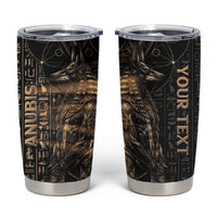 Personalized Egyptian God Anubis Tumbler Cup Jackal Headed Deity Ancient Egypt Mythology Gilded