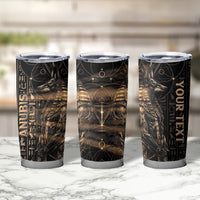 Personalized Egyptian God Anubis Tumbler Cup Jackal Headed Deity Ancient Egypt Mythology Gilded