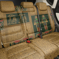 Egyptian God Osiris Back Car Seat Cover Green Pharaonic Hieroglyphic Patterns