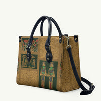 Egyptian God Osiris Leather Bag Green Pharaonic Hieroglyphic Patterns