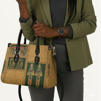 Egyptian God Osiris Leather Bag Green Pharaonic Hieroglyphic Patterns