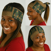 Egyptian God Osiris Neck Gaiter Green Pharaonic Hieroglyphic Patterns