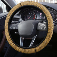 Egyptian God Osiris Steering Wheel Cover Green Pharaonic Hieroglyphic Patterns