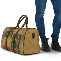 Egyptian God Osiris Travel Bag Green Pharaonic Hieroglyphic Patterns