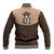 Cowcat Baseball Jacket Cowboy Cat Meowdy Retro Western Yoke Brown - Wonder Print Shop