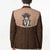 Cowcat Blazer Cowboy Cat Meowdy Retro Western Yoke Brown - Wonder Print Shop