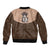 Cowcat Bomber Jacket Cowboy Cat Meowdy Retro Western Yoke Brown - Wonder Print Shop