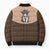 Cowcat Bomber Puffer Jacket Cowboy Cat Meowdy Retro Western Yoke Brown - Wonder Print Shop