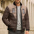 Cowcat Bomber Puffer Jacket Cowboy Cat Meowdy Retro Western Yoke Brown - Wonder Print Shop