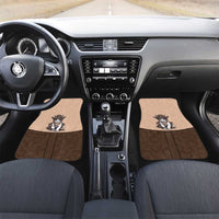 Cowcat Car Mats Cowboy Cat Meowdy Retro Western Yoke Brown - Wonder Print Shop