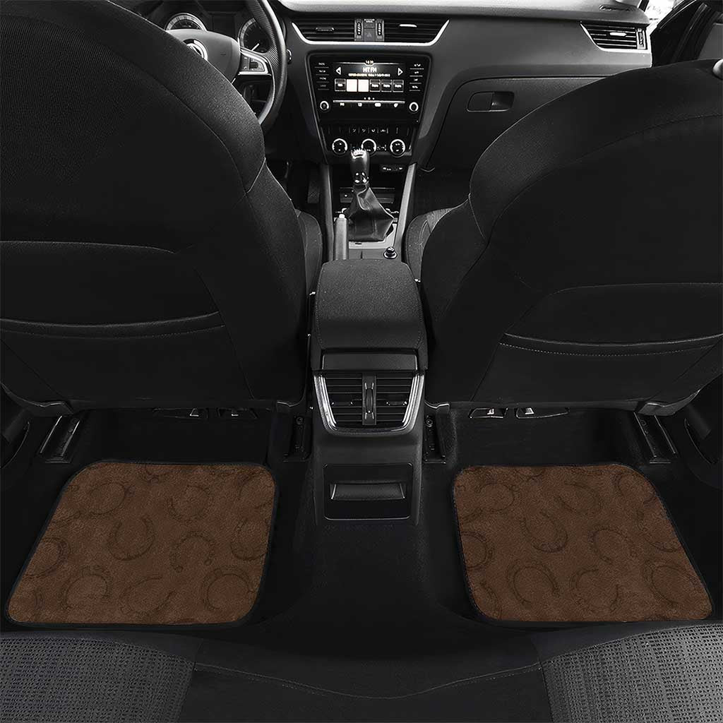 Cowcat Car Mats Cowboy Cat Meowdy Retro Western Yoke Brown - Wonder Print Shop