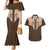 Cowcat Couples Matching Mermaid Dress and Hawaiian Shirt Cowboy Cat Meowdy Retro Western Yoke Brown - Wonder Print Shop