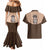 Cowcat Couples Matching Mermaid Dress and Hawaiian Shirt Cowboy Cat Meowdy Retro Western Yoke Brown - Wonder Print Shop