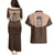 Cowcat Couples Matching Puletasi and Hawaiian Shirt Cowboy Cat Meowdy Retro Western Yoke Brown - Wonder Print Shop