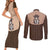 Cowcat Couples Matching Short Sleeve Bodycon Dress and Long Sleeve Button Shirt Cowboy Cat Meowdy Retro Western Yoke Brown - Wonder Print Shop