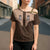 Cowcat Cross Shoulder Shirt Cowboy Cat Meowdy Retro Western Yoke Brown - Wonder Print Shop