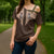 Cowcat Cross Shoulder Shirt Cowboy Cat Meowdy Retro Western Yoke Brown - Wonder Print Shop
