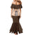 Cowcat Family Matching Mermaid Dress and Hawaiian Shirt Cowboy Cat Meowdy Retro Western Yoke Brown - Wonder Print Shop