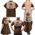 Cowcat Family Matching Summer Maxi Dress and Hawaiian Shirt Cowboy Cat Meowdy Retro Western Yoke Brown - Wonder Print Shop