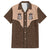 Cowcat Family Matching Summer Maxi Dress and Hawaiian Shirt Cowboy Cat Meowdy Retro Western Yoke Brown - Wonder Print Shop