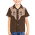 Cowcat Family Matching Summer Maxi Dress and Hawaiian Shirt Cowboy Cat Meowdy Retro Western Yoke Brown - Wonder Print Shop