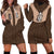 Cowcat Hoodie Dress Cowboy Cat Meowdy Retro Western Yoke Brown - Wonder Print Shop