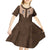 Cowcat Kid Short Sleeve Dress Cowboy Cat Meowdy Retro Western Yoke Brown - Wonder Print Shop