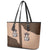 Cowcat Leather Tote Bag Cowboy Cat Meowdy Retro Western Yoke Brown - Wonder Print Shop