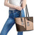 Cowcat Leather Tote Bag Cowboy Cat Meowdy Retro Western Yoke Brown - Wonder Print Shop