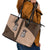 Cowcat Leather Tote Bag Cowboy Cat Meowdy Retro Western Yoke Brown - Wonder Print Shop