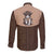 Cowcat Long Sleeve Button Shirt Cowboy Cat Meowdy Retro Western Yoke Brown - Wonder Print Shop