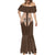 Cowcat Mermaid Dress Cowboy Cat Meowdy Retro Western Yoke Brown - Wonder Print Shop