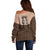 Cowcat Off Shoulder Sweater Cowboy Cat Meowdy Retro Western Yoke Brown - Wonder Print Shop