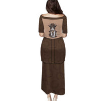 Cowcat Puletasi Cowboy Cat Meowdy Retro Western Yoke Brown - Wonder Print Shop