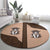 Cowcat Round Carpet Cowboy Cat Meowdy Retro Western Yoke Brown - Wonder Print Shop