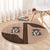 Cowcat Round Carpet Cowboy Cat Meowdy Retro Western Yoke Brown - Wonder Print Shop