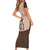 Cowcat Short Sleeve Bodycon Dress Cowboy Cat Meowdy Retro Western Yoke Brown - Wonder Print Shop
