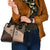 Cowcat Shoulder Handbag Cowboy Cat Meowdy Retro Western Yoke Brown - Wonder Print Shop