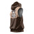Cowcat Sleeveless Hoodie Cowboy Cat Meowdy Retro Western Yoke Brown - Wonder Print Shop