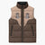 Cowcat Sleeveless Puffer Jacket Cowboy Cat Meowdy Retro Western Yoke Brown - Wonder Print Shop