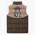 Cowcat Sleeveless Puffer Jacket Cowboy Cat Meowdy Retro Western Yoke Brown - Wonder Print Shop