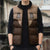 Cowcat Sleeveless Puffer Jacket Cowboy Cat Meowdy Retro Western Yoke Brown - Wonder Print Shop