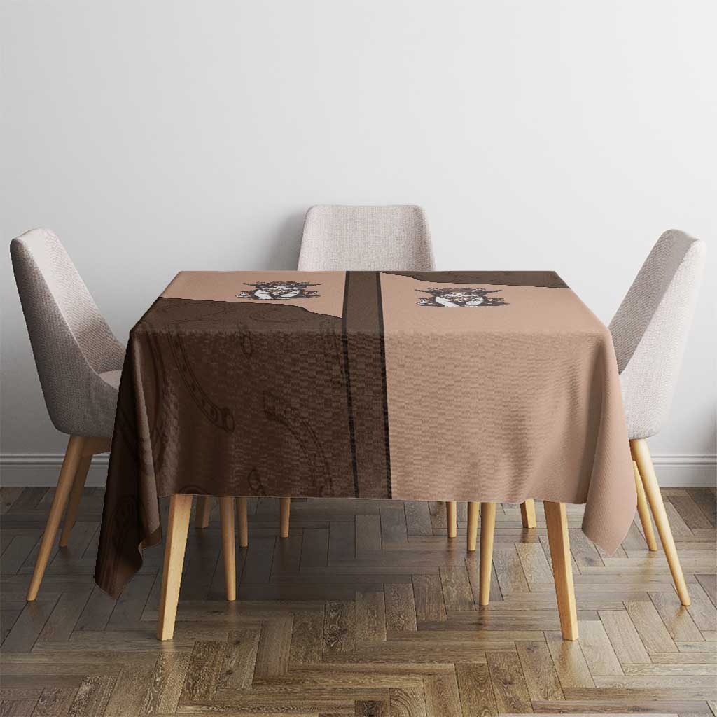 Cowcat Tablecloth Cowboy Cat Meowdy Retro Western Yoke Brown - Wonder Print Shop