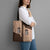 Cowcat Tote Bag Cowboy Cat Meowdy Retro Western Yoke Brown - Wonder Print Shop