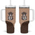 Cowcat Tumbler With Handle Cowboy Cat Meowdy Retro Western Yoke Brown - Wonder Print Shop