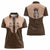 Cowcat Women Polo Shirt Cowboy Cat Meowdy Retro Western Yoke Brown - Wonder Print Shop