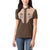Cowcat Women Polo Shirt Cowboy Cat Meowdy Retro Western Yoke Brown - Wonder Print Shop